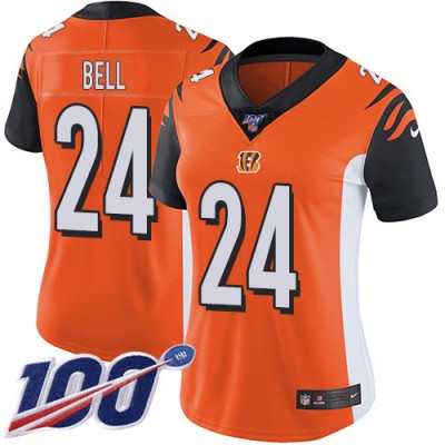 Nike Cincinnati Bengals #24 Vonn Bell Orange Alternate Women's Stitched NFL 100th Season Vapor Untouchable Limited Jersey